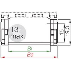 igus Easy Chain® E-Kette® E14.2 E14.3.075.0 energetický řetěz princip tlačítka, klasifikace UL94-V2
