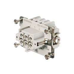 HDC insert, Female, 500 V, 24 A, No. of poles: 6, Crimp connection, Size: 3