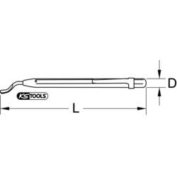 KS Tools 205.2020 Ruční odhrotovač 1 ks