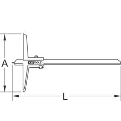 KS Tools 3000554 300.0554 posuvný hloubkoměr