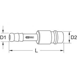 KS Tools 515.3496 515.3496 kolík spojky pro stlačený vzduch 1 ks