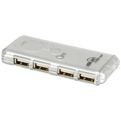 Value 14.99.5015 USB Hub 4 porty USB-A USB 2.0 480 MBit/s stříbrná (metalíza)
