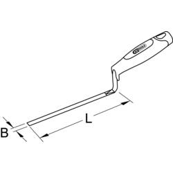 KS Tools 9639554 963.9554 zednická lžíce na spáry