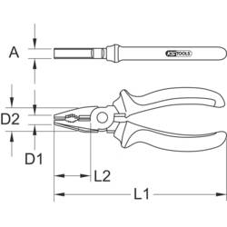KS Tools 962.0623 kombinované kleště, 200 mm