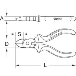 KS Tools 9620333 962.0333 boční štípací kleště 200 mm