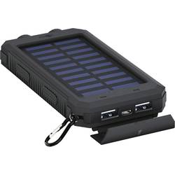 Goobay Goobay 49216 Solar Powerbank 8000 mAh, 2x USB-A Anschlüsse, LED-Anzeige, Schwarz, 49216 solární nabíječka, max. nabíjení 200 mA, 8000 mAh