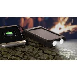 Goobay Goobay 49216 Solar Powerbank 8000 mAh, 2x USB-A Anschlüsse, LED-Anzeige, Schwarz, 49216 solární nabíječka, max. nabíjení 200 mA, 8000 mAh