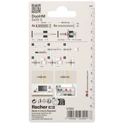 Fischer 572912 DuoHM 5x55 S PH PZ hmoždinka do dutin 55 mm 4 ks