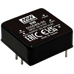 MEAN WELL DI06W8-05 DC/DC měnič napětí do DPS 48 V/AC -5 V 0.6 A 6 W Počet výstupů: 2 x Obsah 1 ks