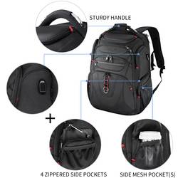 KROSER batoh na notebooky TSA Friendly Travel Laptop Backpack 17.3 XL, max. 43,9 cm (17,3) , černá