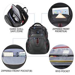 KROSER batoh na notebooky TSA Friendly Travel Laptop Backpack 17.3 XL, max. 43,9 cm (17,3) , černá