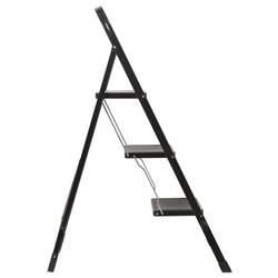 TOOLCRAFT TO-10398471 ocel sklápěcí schůdky skládací, Montáž bez nářadí max.prac. výška: 2.7 m černá EN 14183