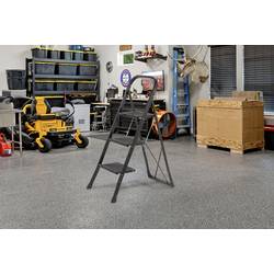 TOOLCRAFT TO-10398471 ocel sklápěcí schůdky skládací, Montáž bez nářadí max.prac. výška: 2.7 m černá EN 14183