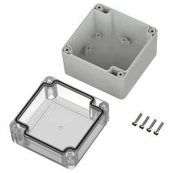 TRU COMPONENTS 6U07090908139 TC-13865092 Průmyslová skříň 90 x 90 x 75 polykarbonát světle šedá, transparentní 1 ks