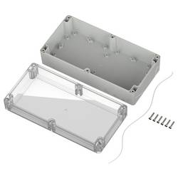 TRU COMPONENTS 6U07241208437 TC-13865180 Průmyslová skříň 240.2 x 120.1 x 75.1 ABS-PC světle šedá, transparentní 1 ks