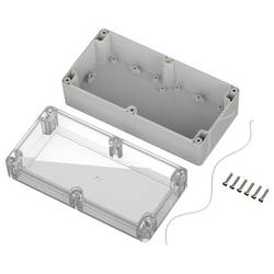 TRU COMPONENTS 6U07201008437 TC-13865148 Průmyslová skříň 200 x 100 x 75 ABS, polykarbonát světle šedá, transparentní 1 ks