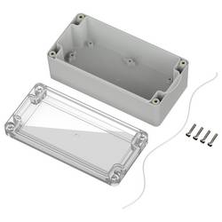 TRU COMPONENTS 6U07160806437 TC-13865132 Průmyslová skříň 160 x 80 x 60 ABS-PC světle šedá, transparentní 1 ks