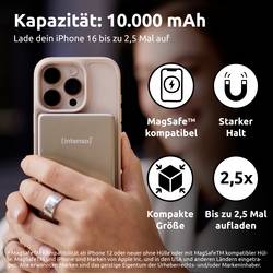 Intenso Intenso Power Bank MW10000 champagne powerbanka Li-Pol, 10000 mAh, Dodávka energie, USB-C®, champagne