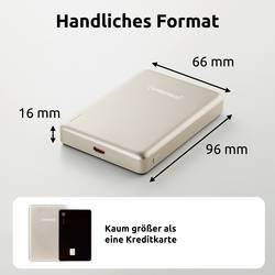 Intenso Intenso Power Bank MW10000 champagne powerbanka Li-Pol, 10000 mAh, Dodávka energie, USB-C®, champagne