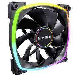 MONTECH Montech RX140 PWM ARGB Reverse Lüfter - 140mm, schwarz PC větrák s krytem vícebarevná (š x v) 140 mm x 140 mm včetně LED osvětlení