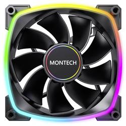 MONTECH Montech RX140 PWM ARGB Reverse Lüfter - 140mm, schwarz PC větrák s krytem vícebarevná (š x v) 140 mm x 140 mm včetně LED osvětlení