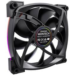 MONTECH Montech RX140 PWM ARGB Reverse Lüfter - 140mm, schwarz PC větrák s krytem vícebarevná (š x v) 140 mm x 140 mm včetně LED osvětlení