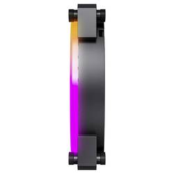 MONTECH Montech RX140 PWM ARGB Reverse Lüfter - 140mm, schwarz PC větrák s krytem vícebarevná (š x v) 140 mm x 140 mm včetně LED osvětlení