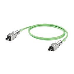 Weidmüller 1119730010 RJ45 síťové kabely, propojovací kabely CAT 5e SF/UTP 1.00 m zelená samozhášecí, s ochranou 1 ks
