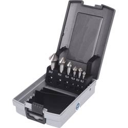 KS Tools 3360456 336.0456 Kuželový a odhrotovací záhlubník 6.3 mm, 8.3 mm, 10.4 mm, 12.4 mm, 16.5 mm, 20.5 mm HSS-Co 5 válcová stopka 1 ks