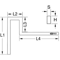 KS Tools 3001124 300.1124 Přírubový úhelník