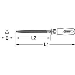 KS Tools 157.0424 Pilník Délka 230 mm 1 ks