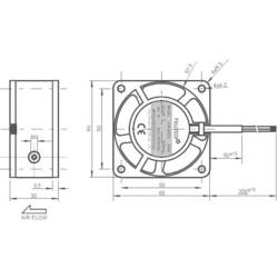 SEPA UF60D23BHW axiální ventilátor, 230 V/AC, 14 m³/h, (d x š x v) 60 x 60 x 30 mm, 836048301