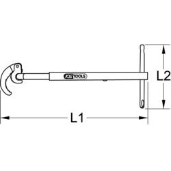 KS Tools 126.2000 Umyvadlový klíč na vodovodní matice