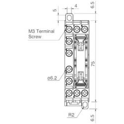 Idec SF1V-4-07L patice pro relé Idec řada RF1V , (d x š x v) 75 x 22.4 x 58.9 mm, 1 ks
