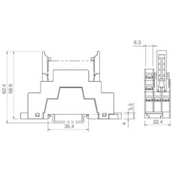 Idec SF1V-4-07L patice pro relé Idec řada RF1V , (d x š x v) 75 x 22.4 x 58.9 mm, 1 ks