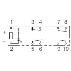 Idec RF1V-3A1BL-D24, RF1V-3A1BL-D24 relé do DPS, monostabilní, 1 cívka, 30 V/DC, 250 V/AC, 6 A, 1 ks