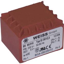Weiss Elektrotechnik 85/317 transformátor do DPS 1 x 230 V 2 x 9 V/AC 1.50 VA 83 mA