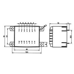 Weiss Elektrotechnik 85/402 transformátor do DPS 1 x 230 V 1 x 12 V/AC 25 VA 2083 mA