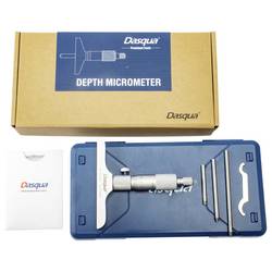 Dasqua 4611-8115 Hloubkový mikrometr s kontrolním měřítkem 0 - 75 mm DIN 863