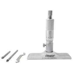 Dasqua 4611-8110 Hloubkový mikrometr s kontrolním měřítkem 0 - 50 mm DIN 863