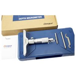 Dasqua 4611-8110 Hloubkový mikrometr s kontrolním měřítkem 0 - 50 mm DIN 863