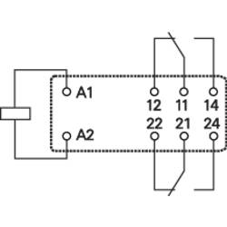 RT-výkonové relé pro DPS, 8 A, 2 x přepínací kontakty 24 V/DC TE Connectivity RT424024