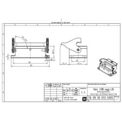 pouzdro Han® 10B-agg-LB 09300100305 HARTING 1 ks