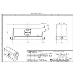 pouzdro Han® 24B-gs-R-21 09300241540 HARTING 1 ks Single