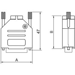 encitech DTZK37-NM-K 6560-0165-04 D-SUB pouzdro Pólů: 37 zinkový odlitek 180 ° kov 1 ks