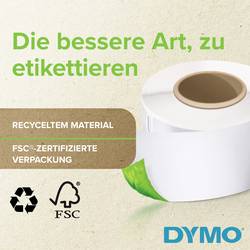 DYMO 2112284 etikety v roli 64 x 19 mm polypropylenová fólie bílá 900 ks trvalé univerzální etikety, Adresní nálepky