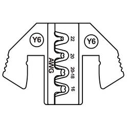 TOOLCRAFT TO-9625893 krimpovací nástavec Zapouzdřený konektor Yazaki YES/YESC 0,64 x 0,64, Terminál Yazaki 7116-1471 0.35 do 0.5 mm² Vhodné pro značku (kleště)