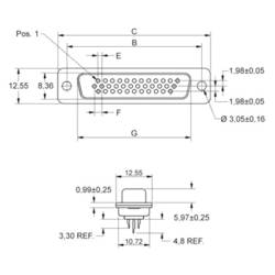 encitech HDS-15-M-T-B-S 2101-0300-01 D-SUB kolíková lišta 180 ° Pólů: 15 pájecí kalíšek 1 ks Tray
