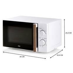 DOMO DO2720 mikrovlnná trouba bílá, dřevo 700 W funkce časovače