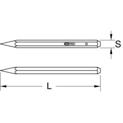 KS Tools Bodový sekáč BROZEplus, 250 mm 963.2491